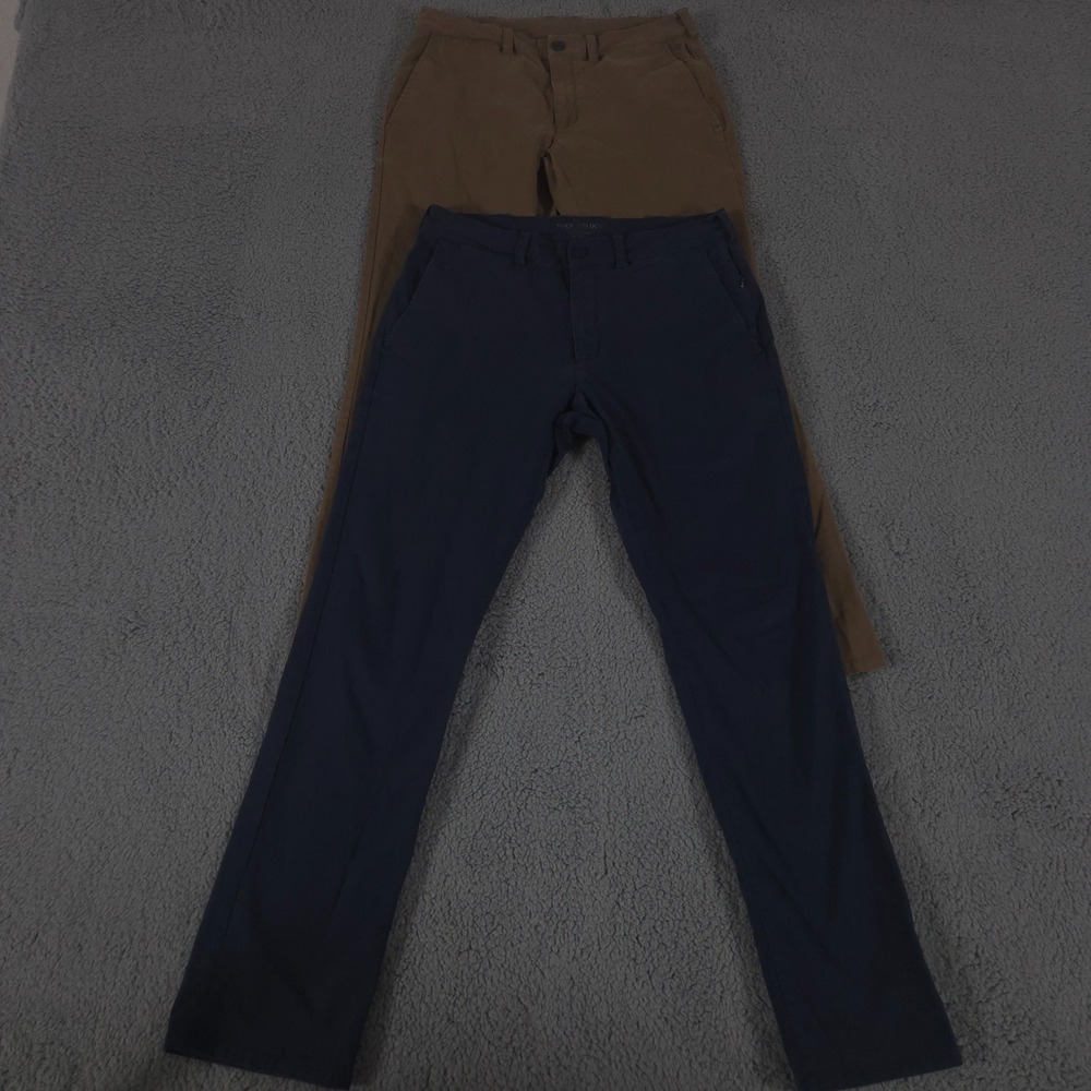 LOT OF 2 Mack Weldon Pants Mens 30x32 Chino Straight Low Rise Preppy Khaki Work